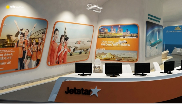 THIẾT KẾ BOOTH TRIỂN LÃM VIETNAM AIRLINES